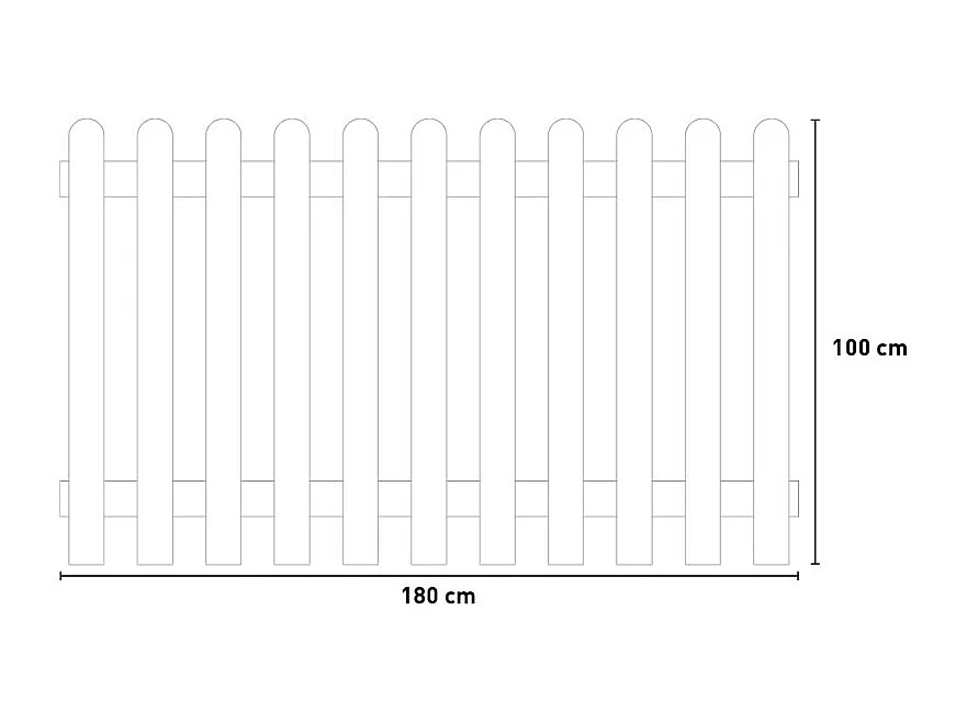 Recinzione o Cancello Diritto Mini Varie misure impregnato - Recinzione 180x100 h cm