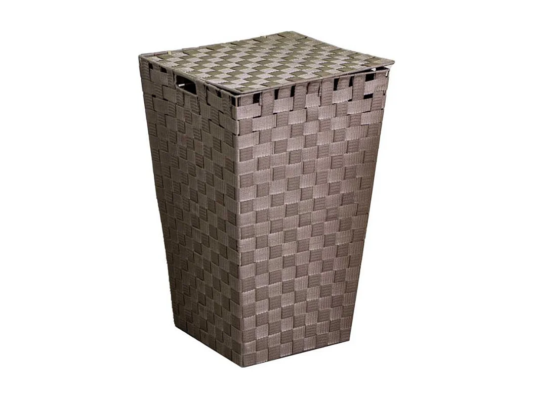 Cestone poliestere tortora quadro cm 33x33h53