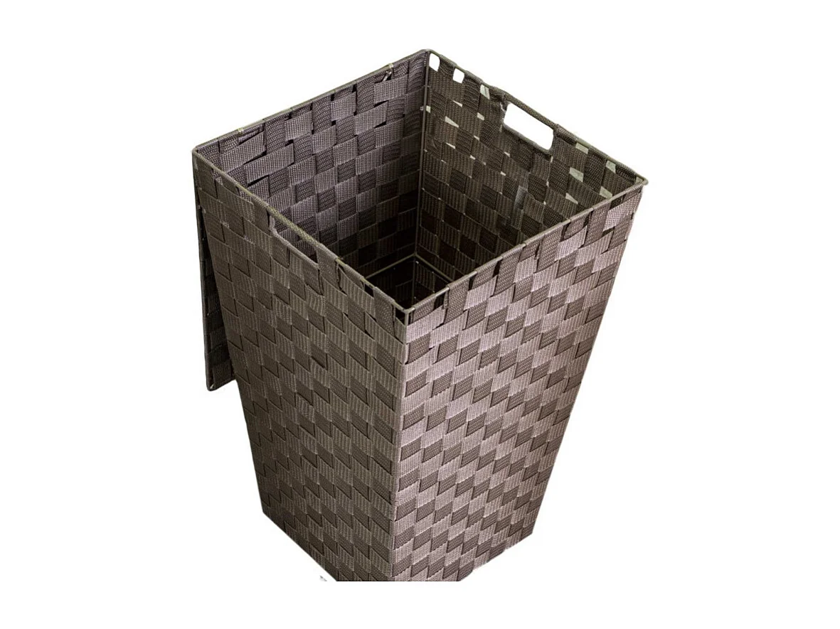 Cestone poliestere tortora quadro cm 33x33h53