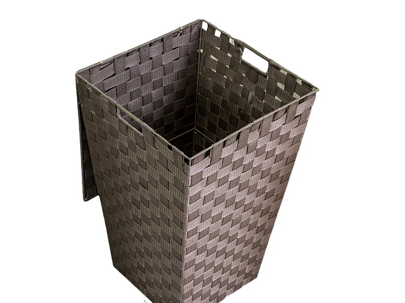 Cestone poliestere tortora quadro cm 33x33h53