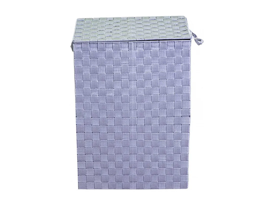 Cestone poliestere 1-3 grigio foderato rettangolare cm 40x30h55