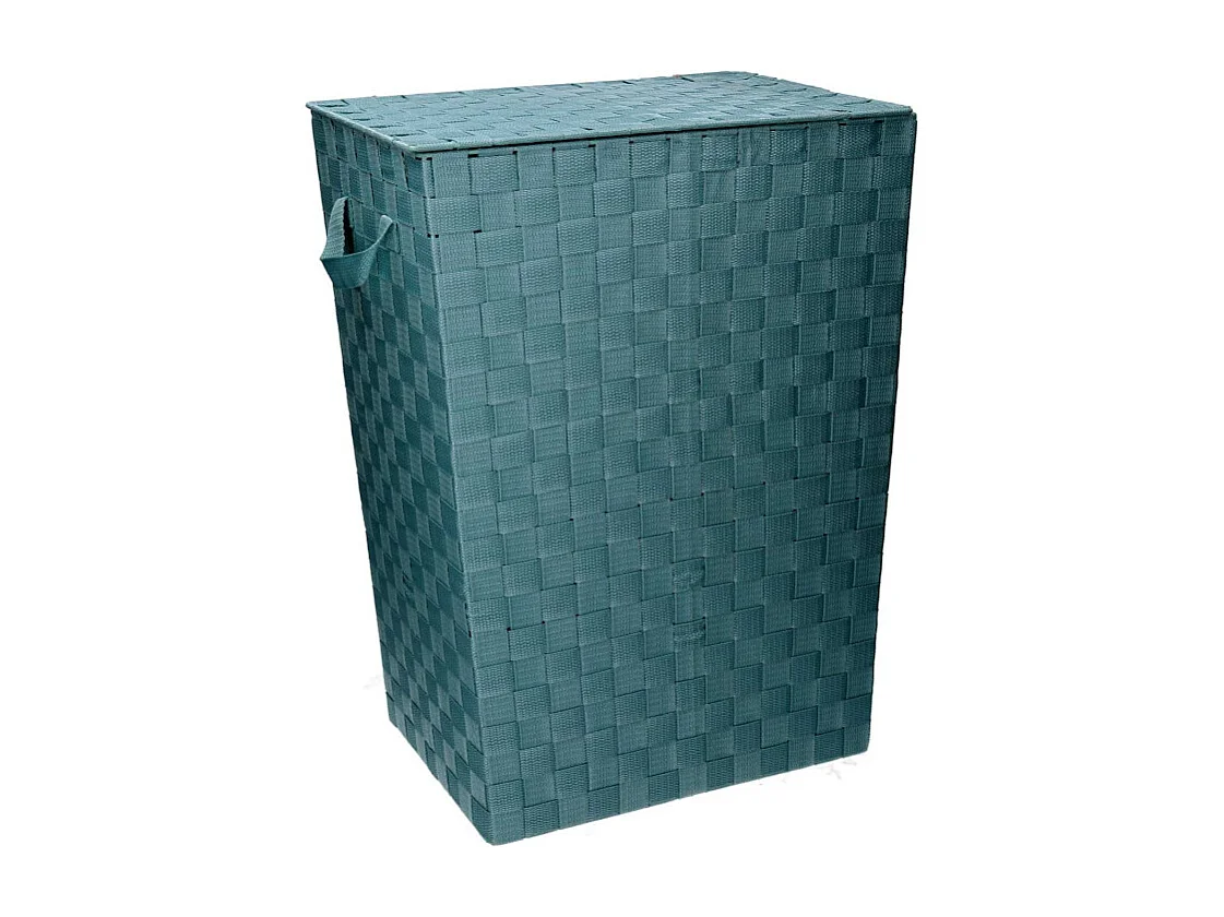 Cestone poliestere verde acqua rettangolare cm 40x30h53