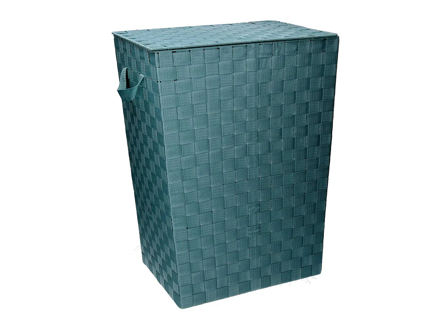 Cestone poliestere verde acqua rettangolare cm 40x30h53