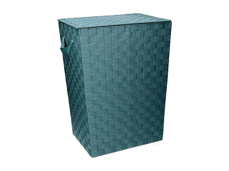 Cestone poliestere verde acqua rettangolare cm 40x30h53