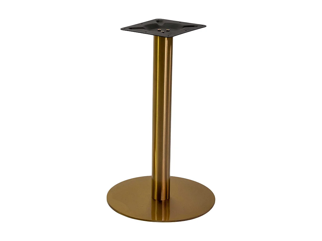 Base tavolo acciaio Gordon oro opaco tondo cm ø45h72
