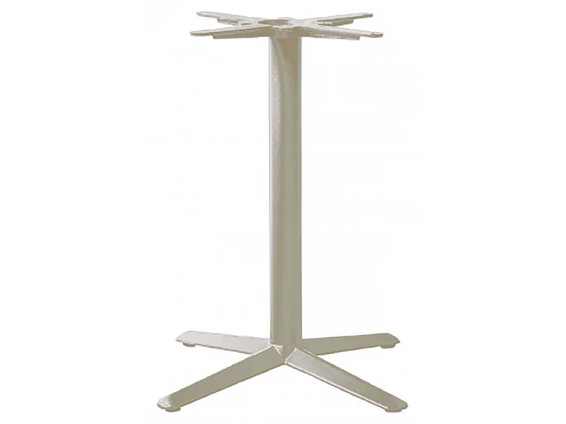 Base In Ghisa Ed Acciaio Tortora 4 Razze/Tubo Ø60 Moia