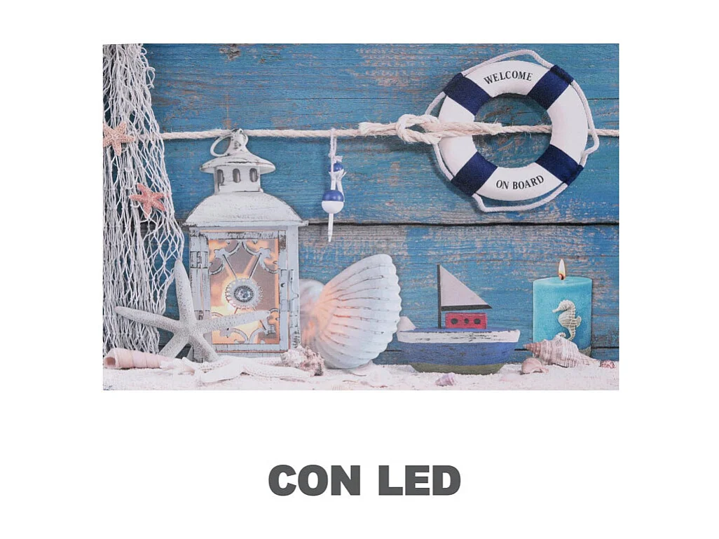 Quadro mare led mare cm 60x2,3x40