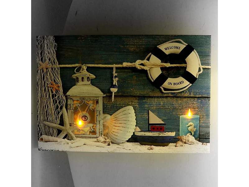 Quadro mare led mare cm 60x2,3x40