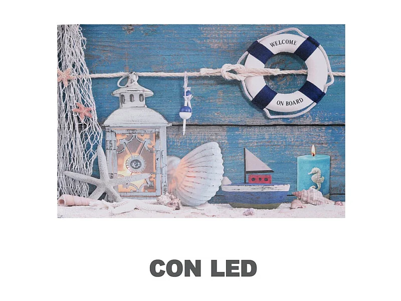 Quadro mare led mare cm 60x2,3x40