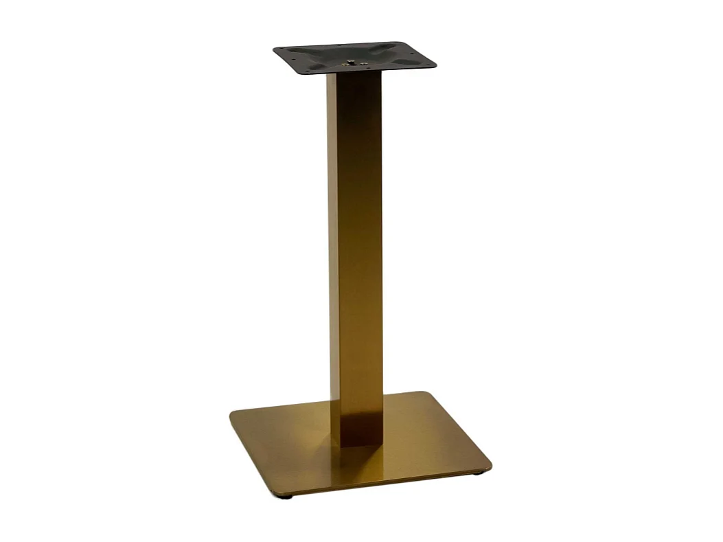 Base tavolo acciaio Jamie oro opaco quadro cm 40x40h72