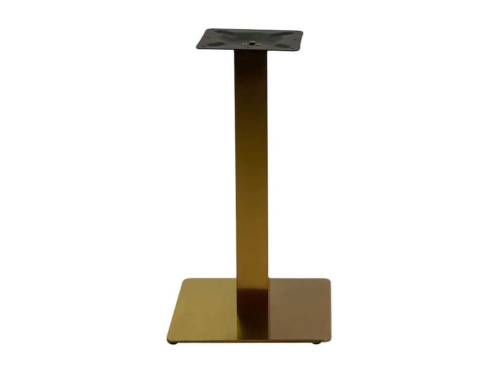 Base tavolo acciaio Jamie oro opaco quadro cm 40x40h72
