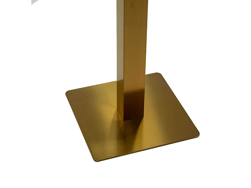 Base tavolo acciaio Jamie oro opaco quadro cm 40x40h72