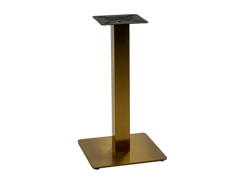 Base tavolo acciaio Jamie oro opaco quadro cm 40x40h72