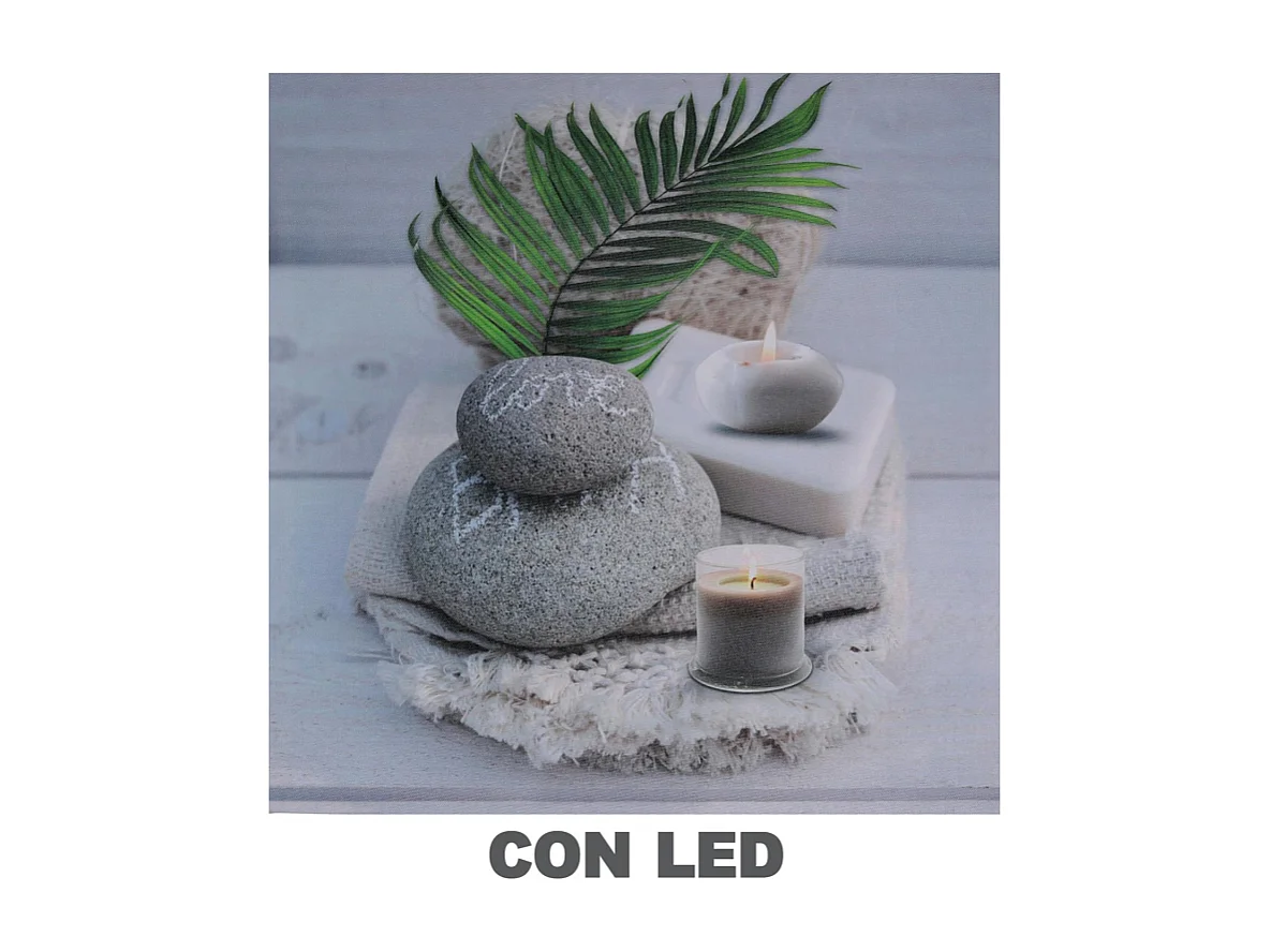 Quadro led zen cm40x2,3x40