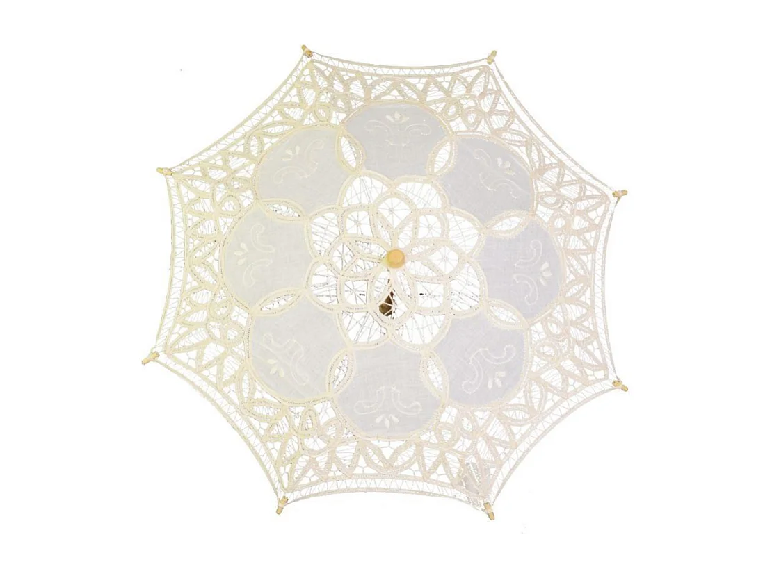 Ombrello pizzo crema cm ø60x4h44