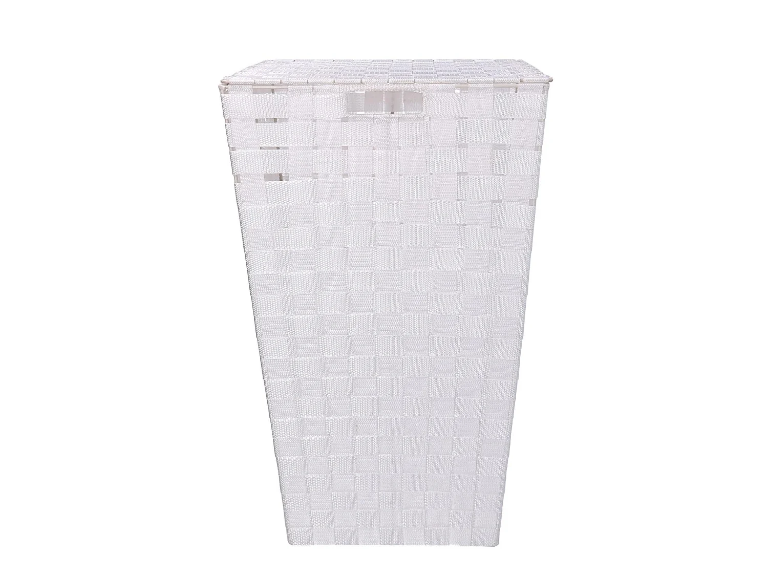 Cestone poliestere bianco quadro cm 33x33h53