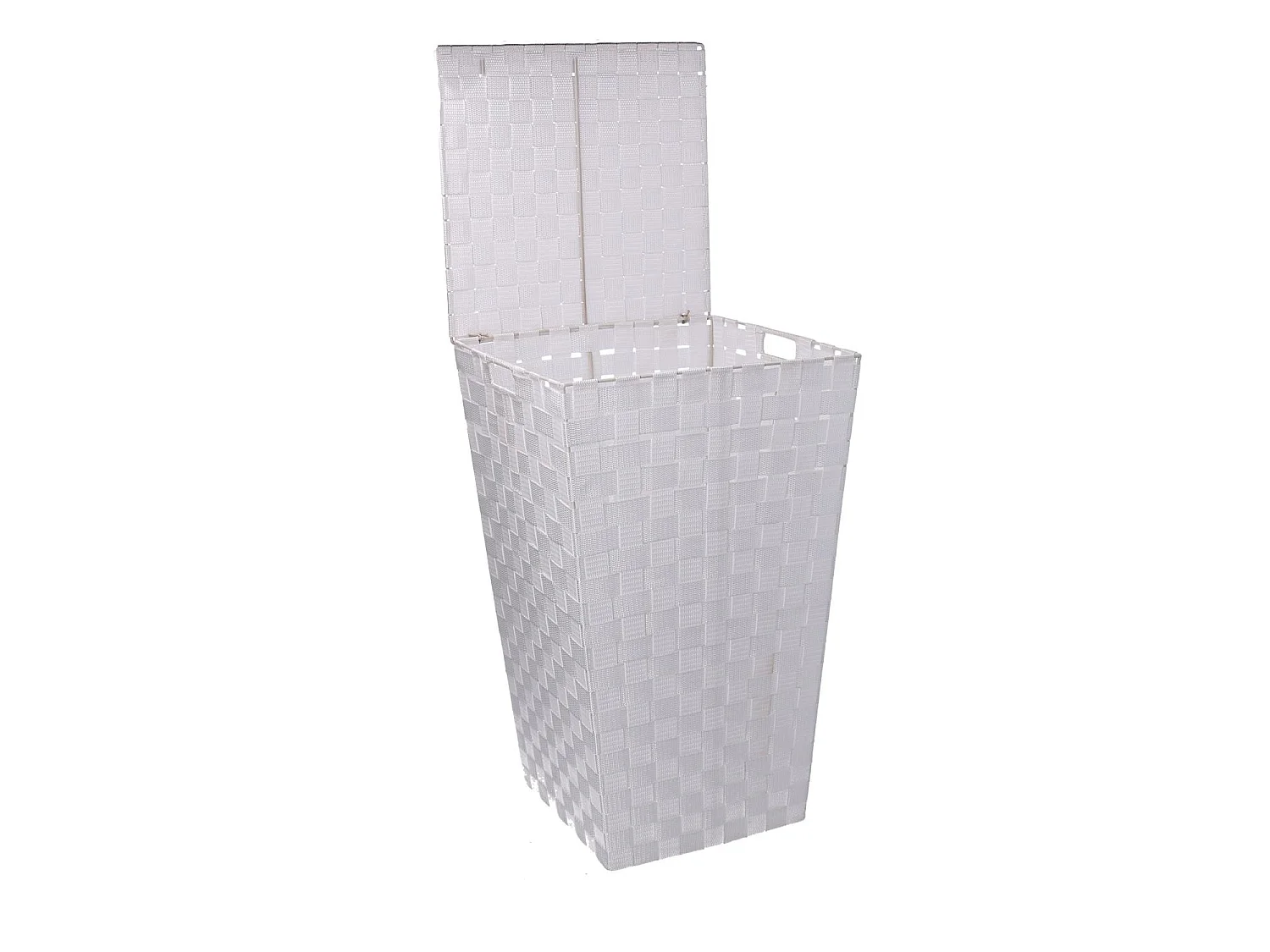 Cestone poliestere bianco quadro cm 33x33h53