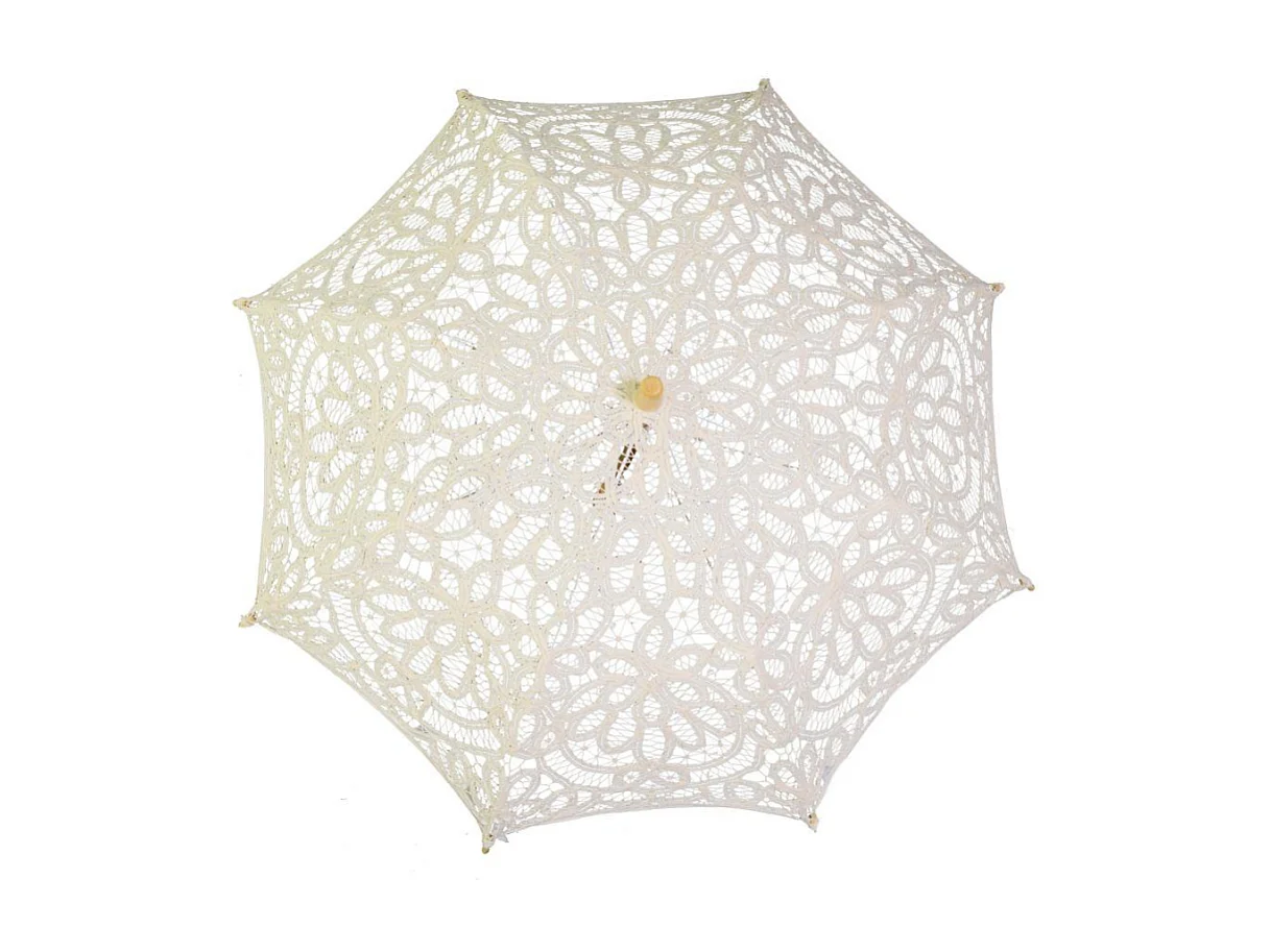 Ombrello pizzo traforato crema cmÃ¸80x66