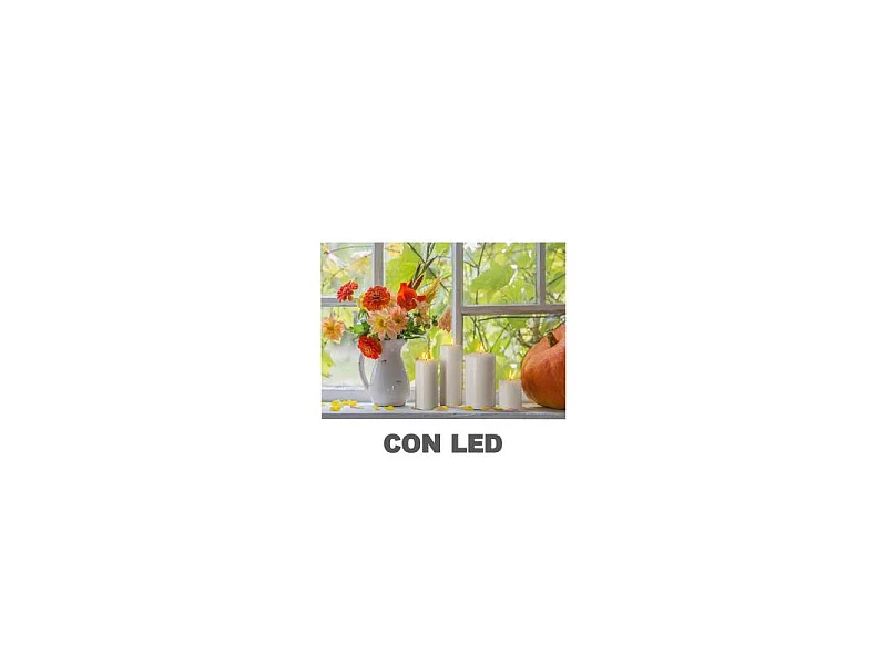 Quadro led fiori bianco rettangolare cm40x30x1,8