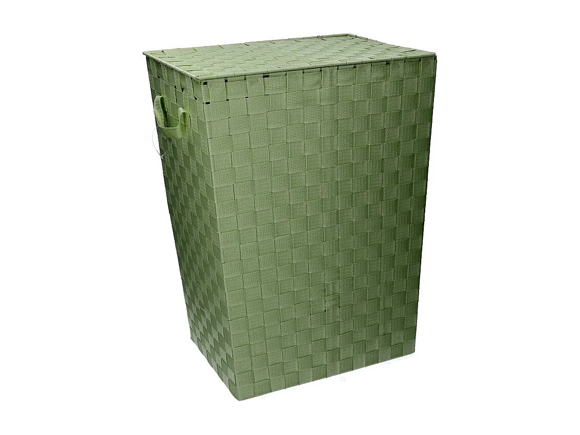 Cestone poliestere verde chiaro rettangolare cm 40x30h53