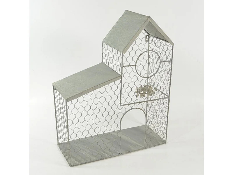 Gabbia casetta gardening grigio cm 40x51x17