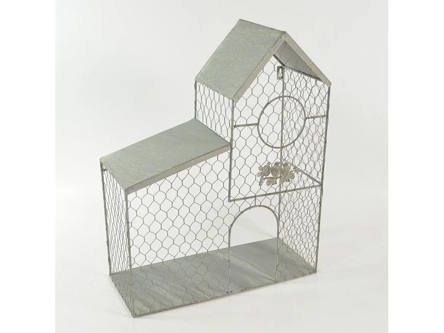 Gabbia casetta gardening grigio cm 40x51x17