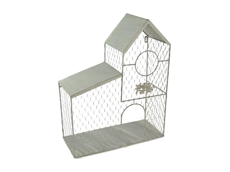 Gabbia casetta gardening grigio cm 40x51x17