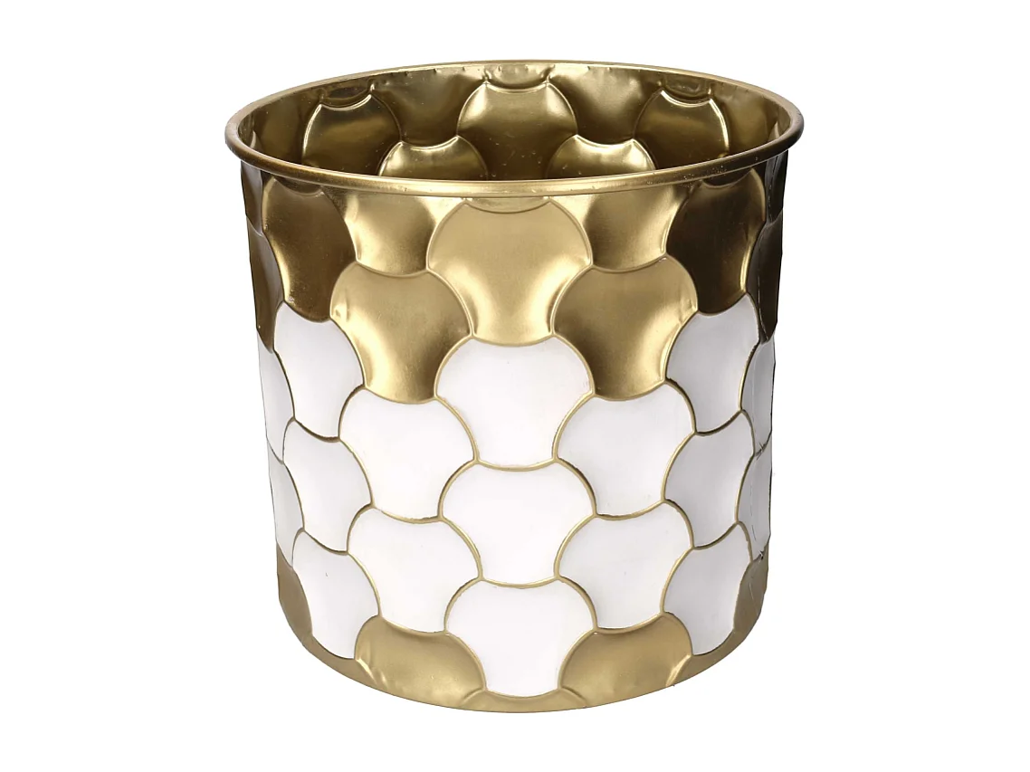 Portavaso metallo 1-2 oro bianco tondo cm ø33h30