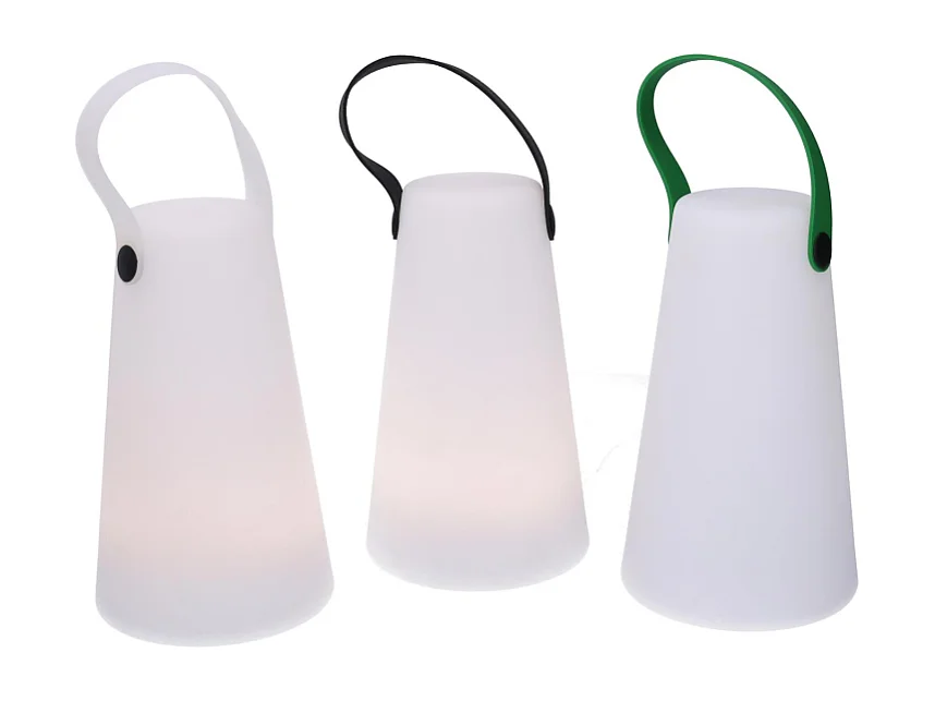 Lampada led plastica ricaricabile multicolor tondo cm ø12h20