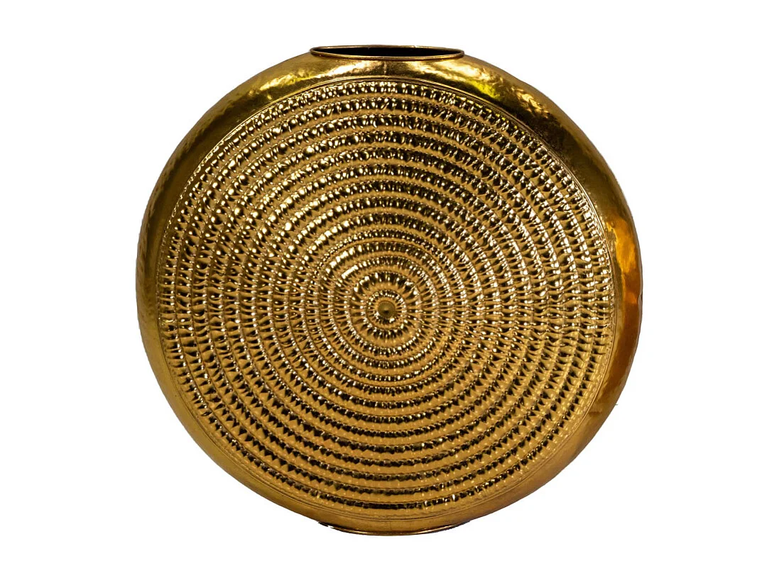 Vaso metallo oro tondo cm 80x23,5h77