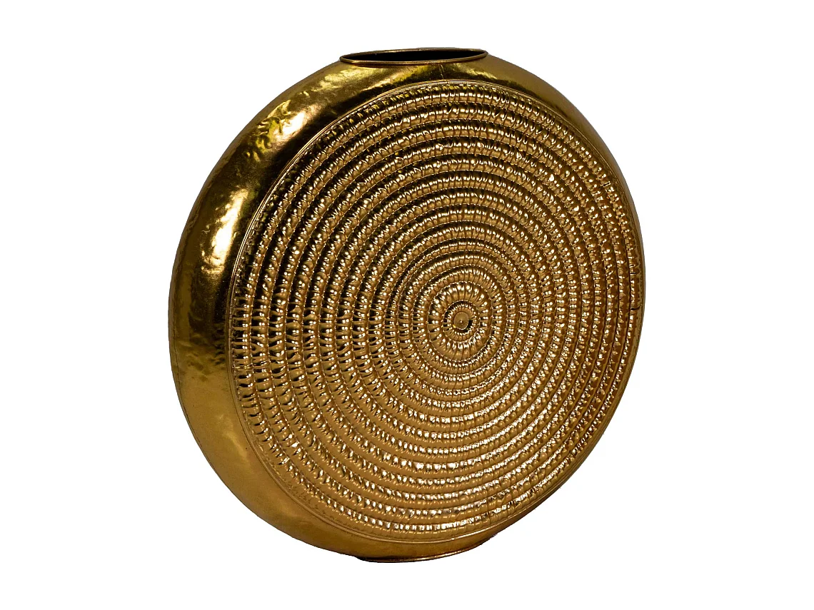 Vaso metallo oro tondo cm 80x23,5h77