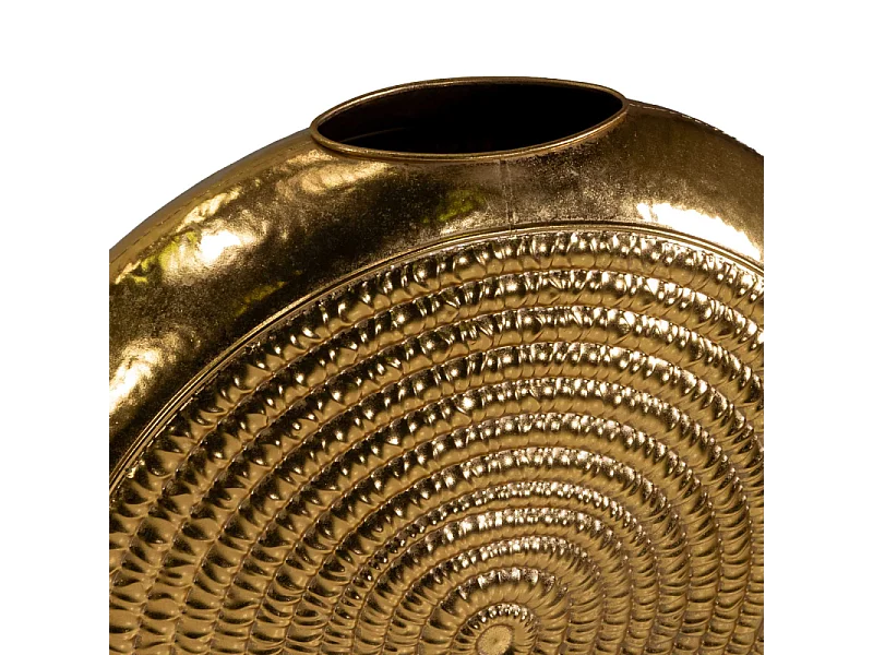 Vaso metallo oro tondo cm 80x23,5h77