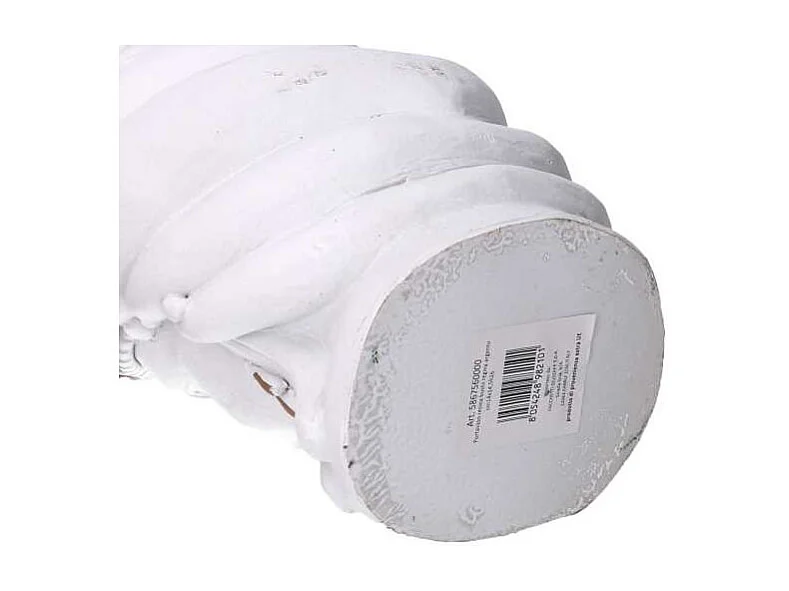 Portavaso resina busto regina bianco cm 14x14,5h26