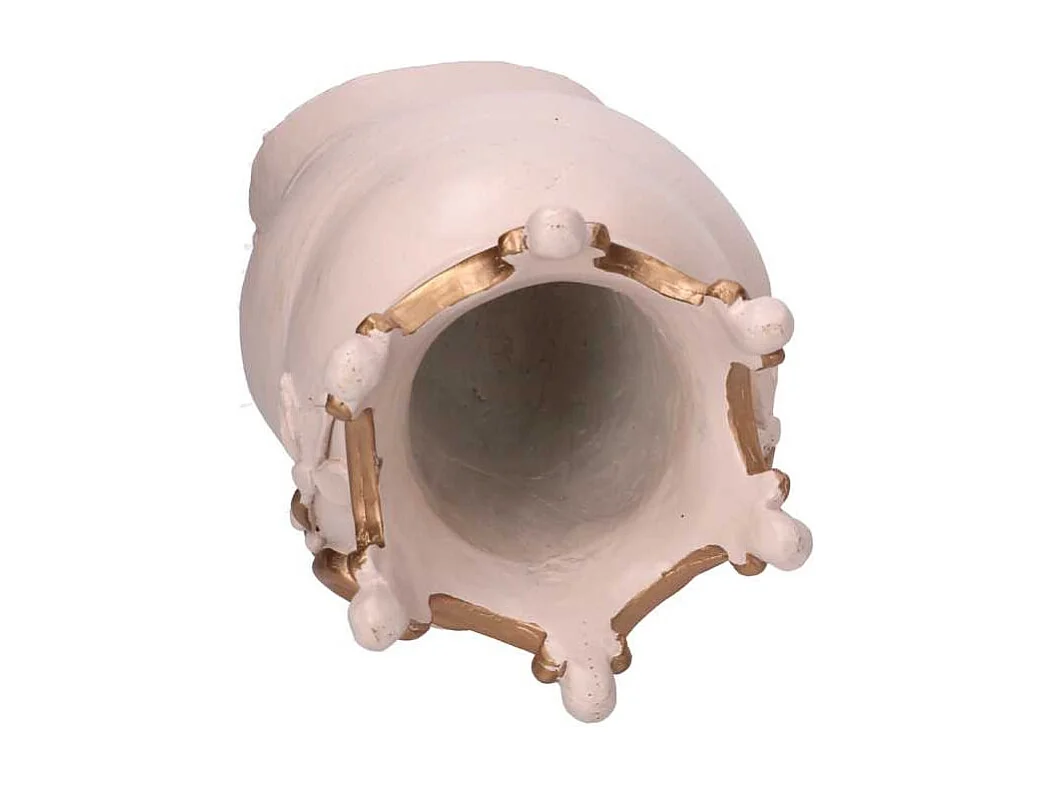 Portavaso resina busto re oro cm 14x14,5h26