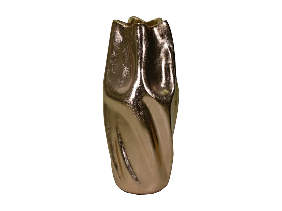 Portavaso resina oro cm ø45h100