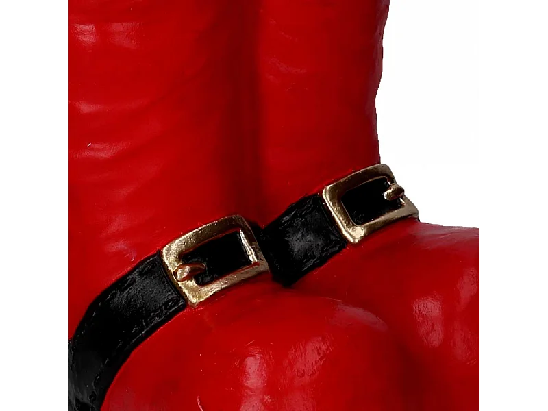 Portavaso resina stivali rosso e biancocm31,5x31h41