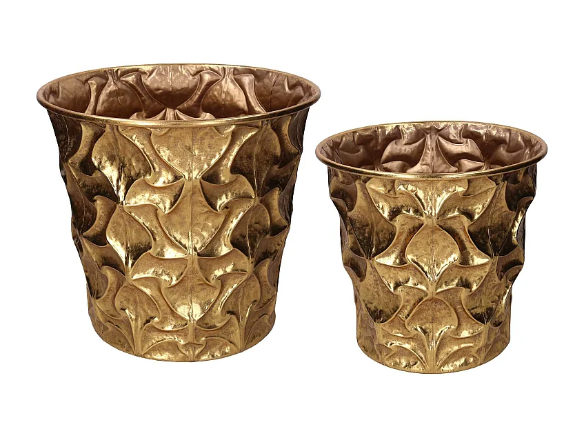 Portavaso metallo 1-2 oro tondo cm ø37h34