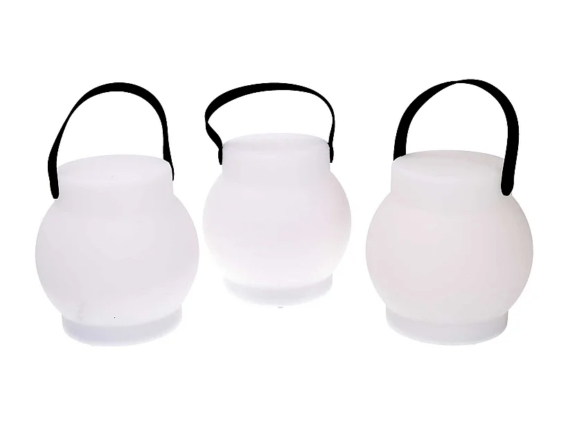 Lampada led plastica ricaricabile multicolor tondo cm ø15h15