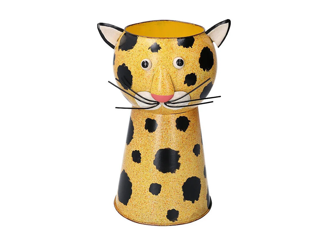 Portavaso latta leopardo cm ø20h30
