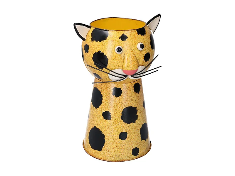 Portavaso latta leopardo cm ø20h30