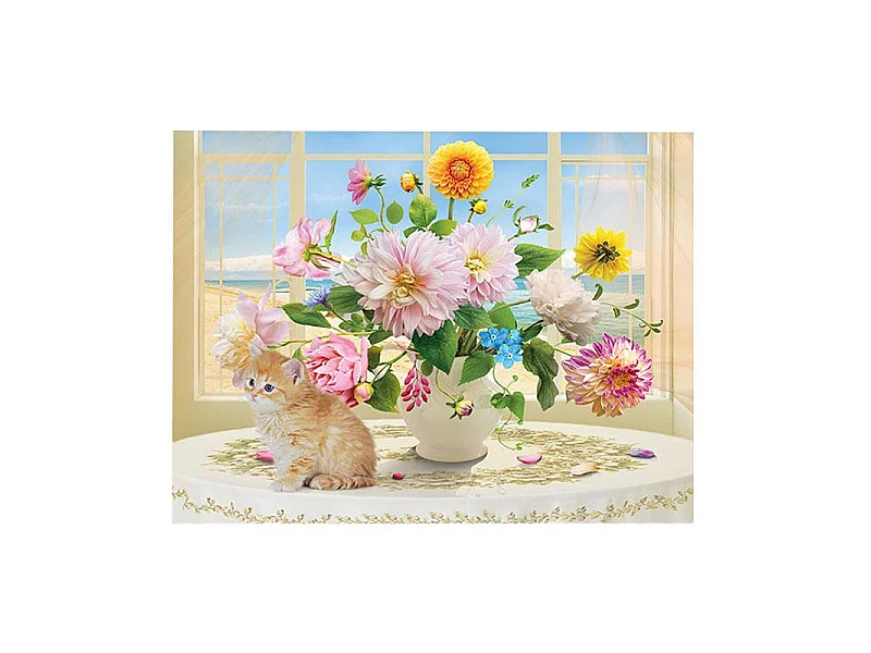 Quadro led vaso di fiori bianco rettangolare cm40x30x1,8