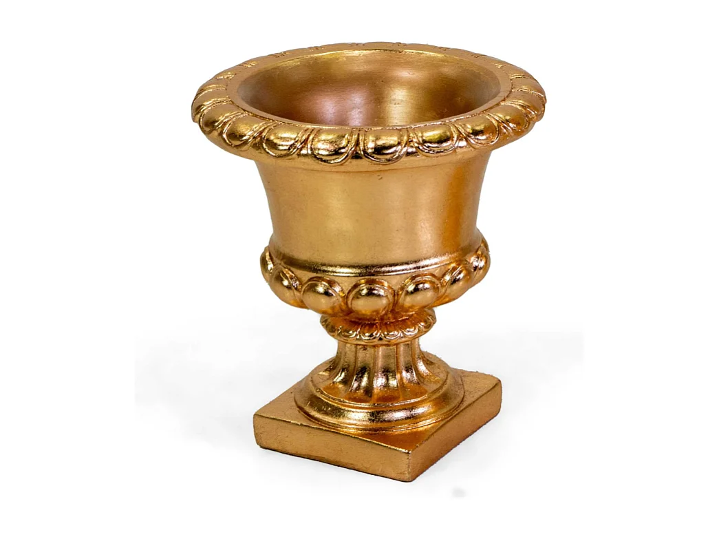 Portavaso resina oro cm ø37h39