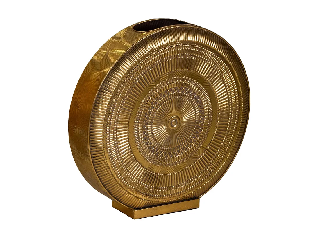 Vaso metallo oro tondo cm 60,5x15h61,5