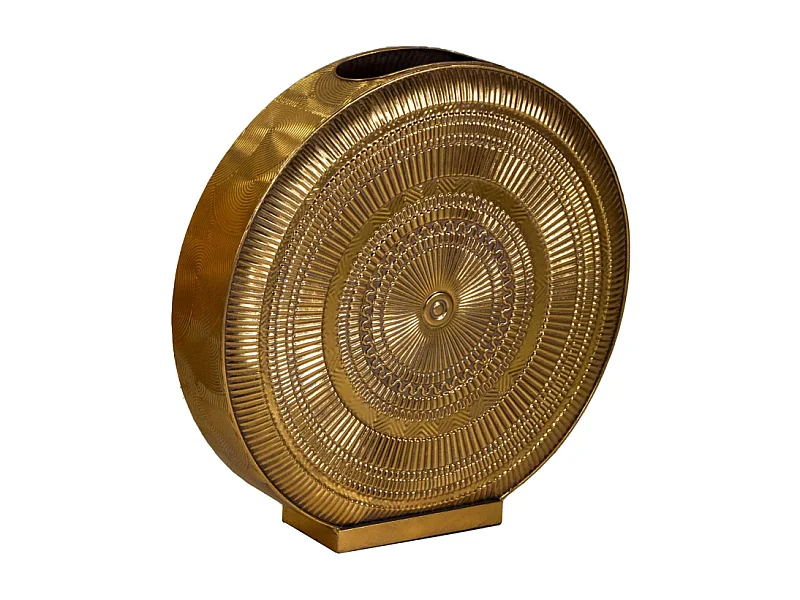 Vaso metallo oro tondo cm 60,5x15h61,5