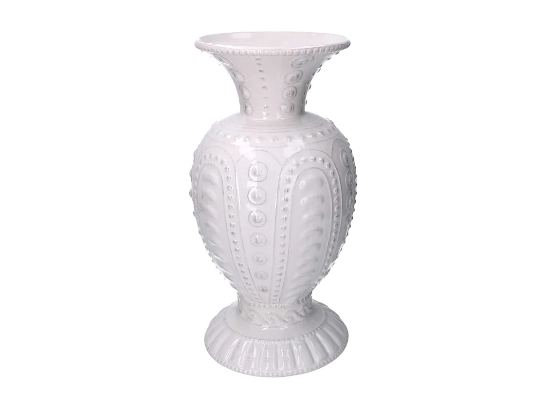 Vaso ceramica bianco cm 22x22h42,8