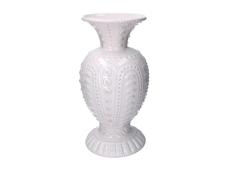 Vaso ceramica bianco cm 22x22h42,8