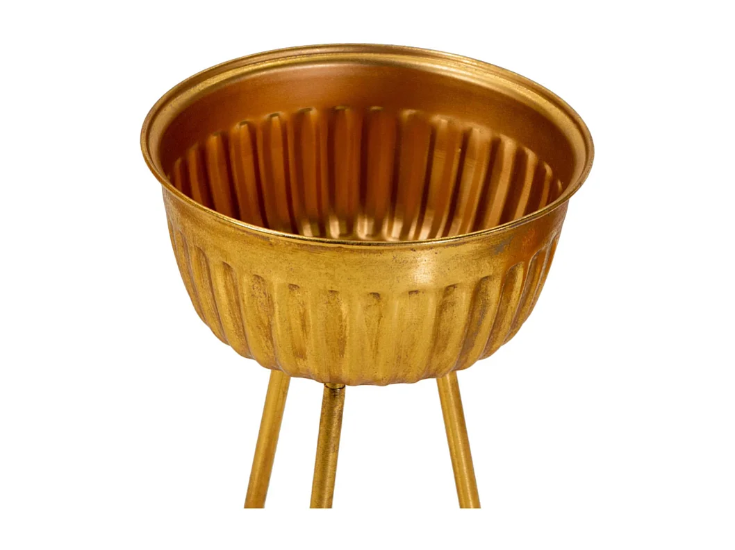 Portavaso metallo 1-3 oro tondo cm ø32,5h71,5