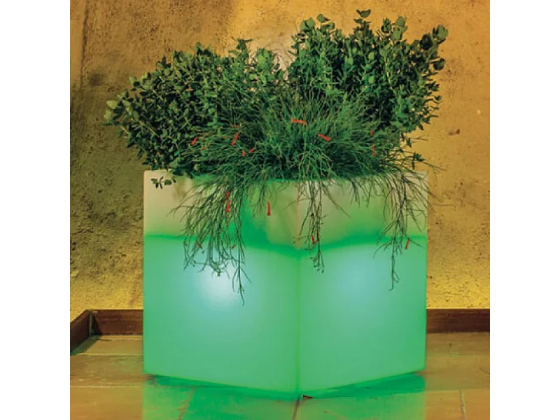 VASO LUMINOSO OCTANS 40 h CON LED MULTICOLOR E BATTERIA SOLARE