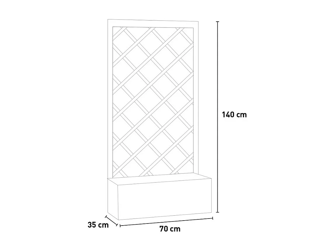 Fioriera Mini Ecoflora 70x35xh140 cm impregnato