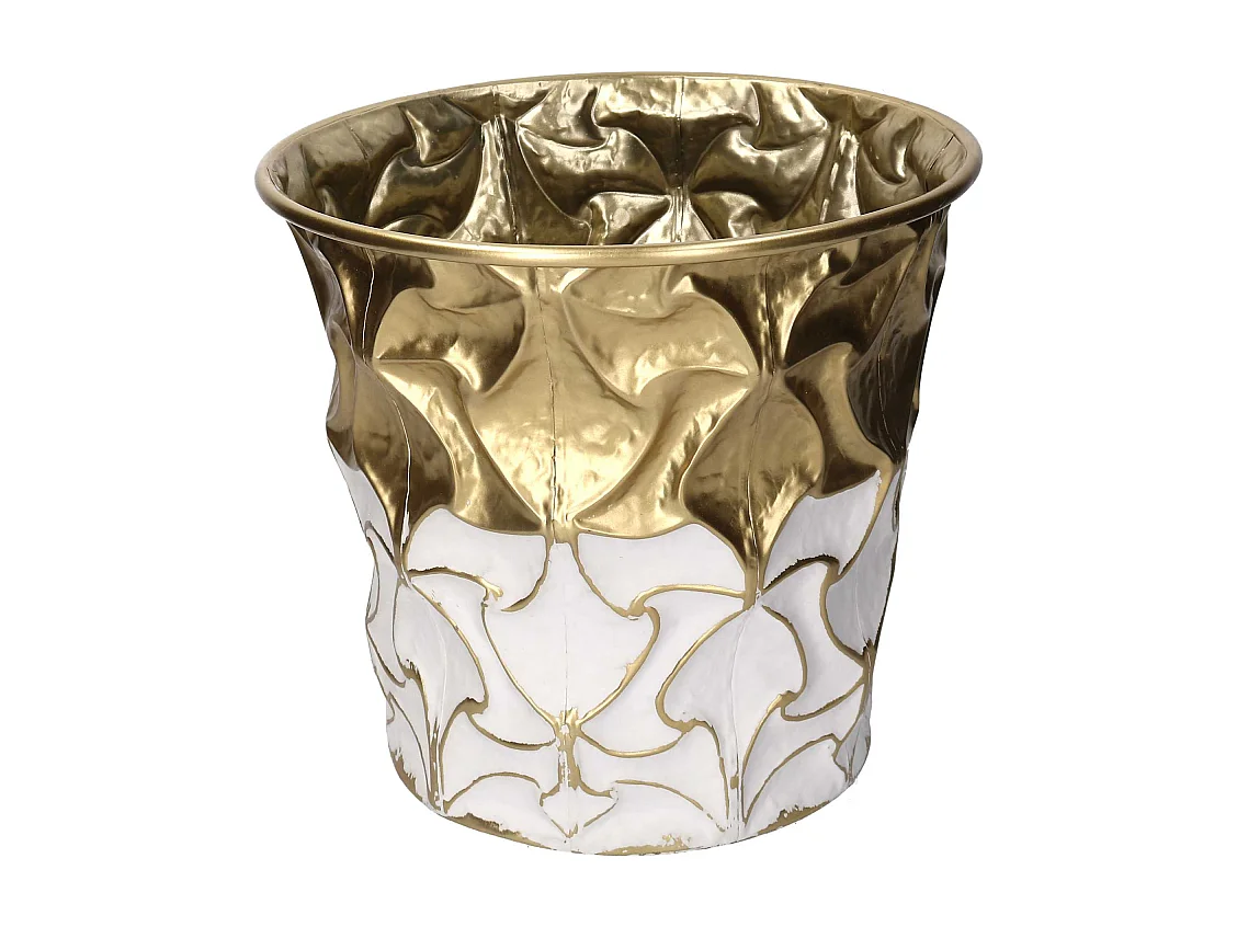 Portavaso metallo 1-2 oro bianco tondo cm ø37h34